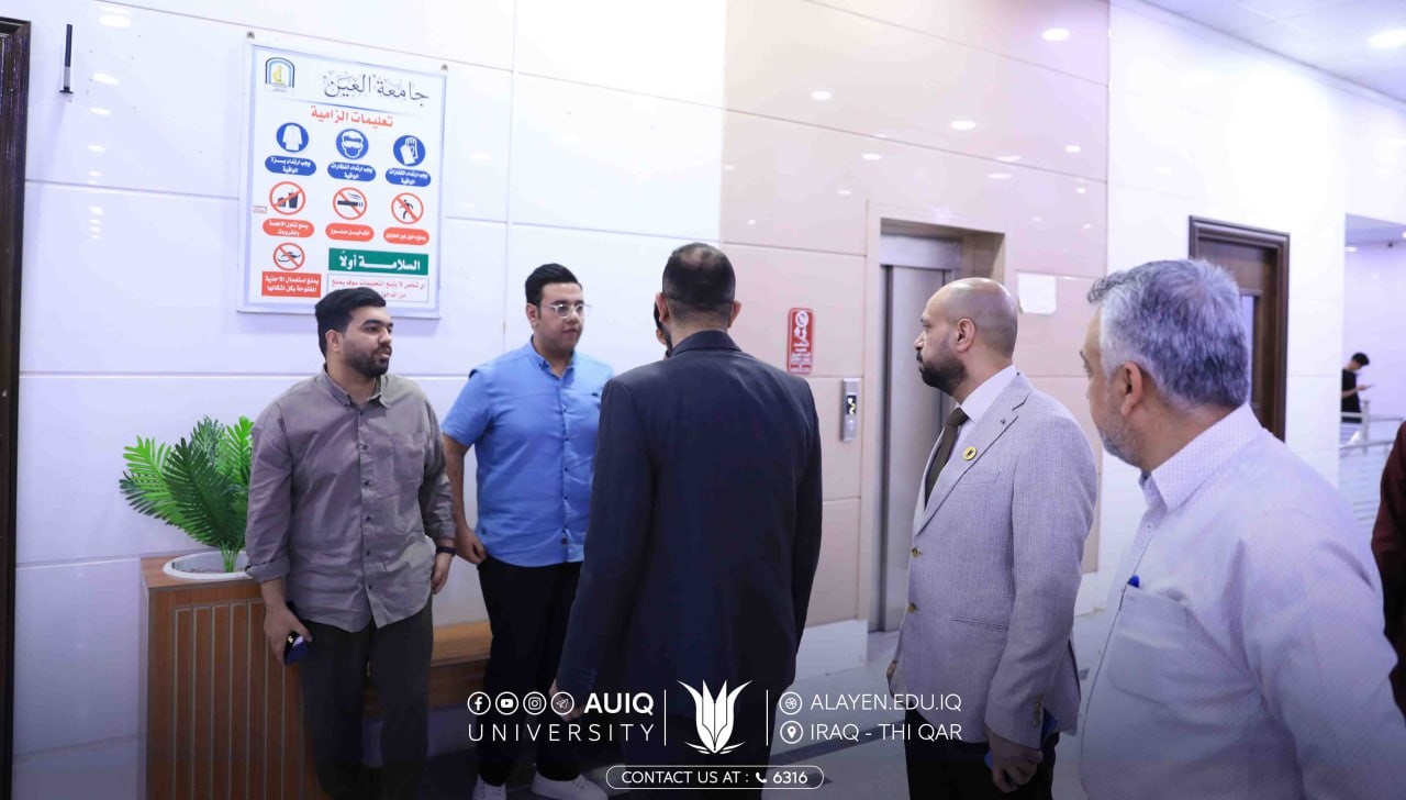 رئيس جامعة العين العراقية يجري جولة في كليتي الهندسة والتقنية الهندسية