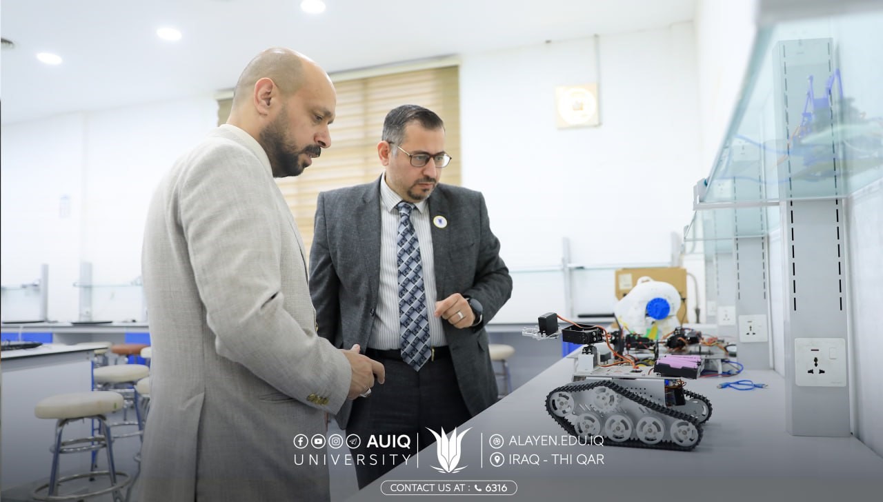 رئيس جامعة العين العراقية يجري جولة في كليتي الهندسة والتقنية الهندسية